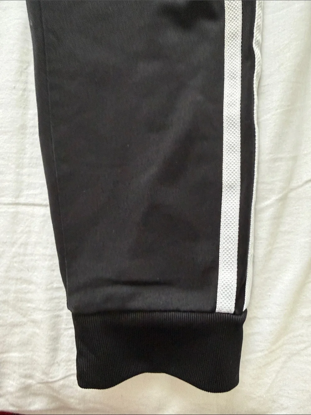 adidas Black Joggers with White Side Stripes and Trefoil - Picture 2 of 4